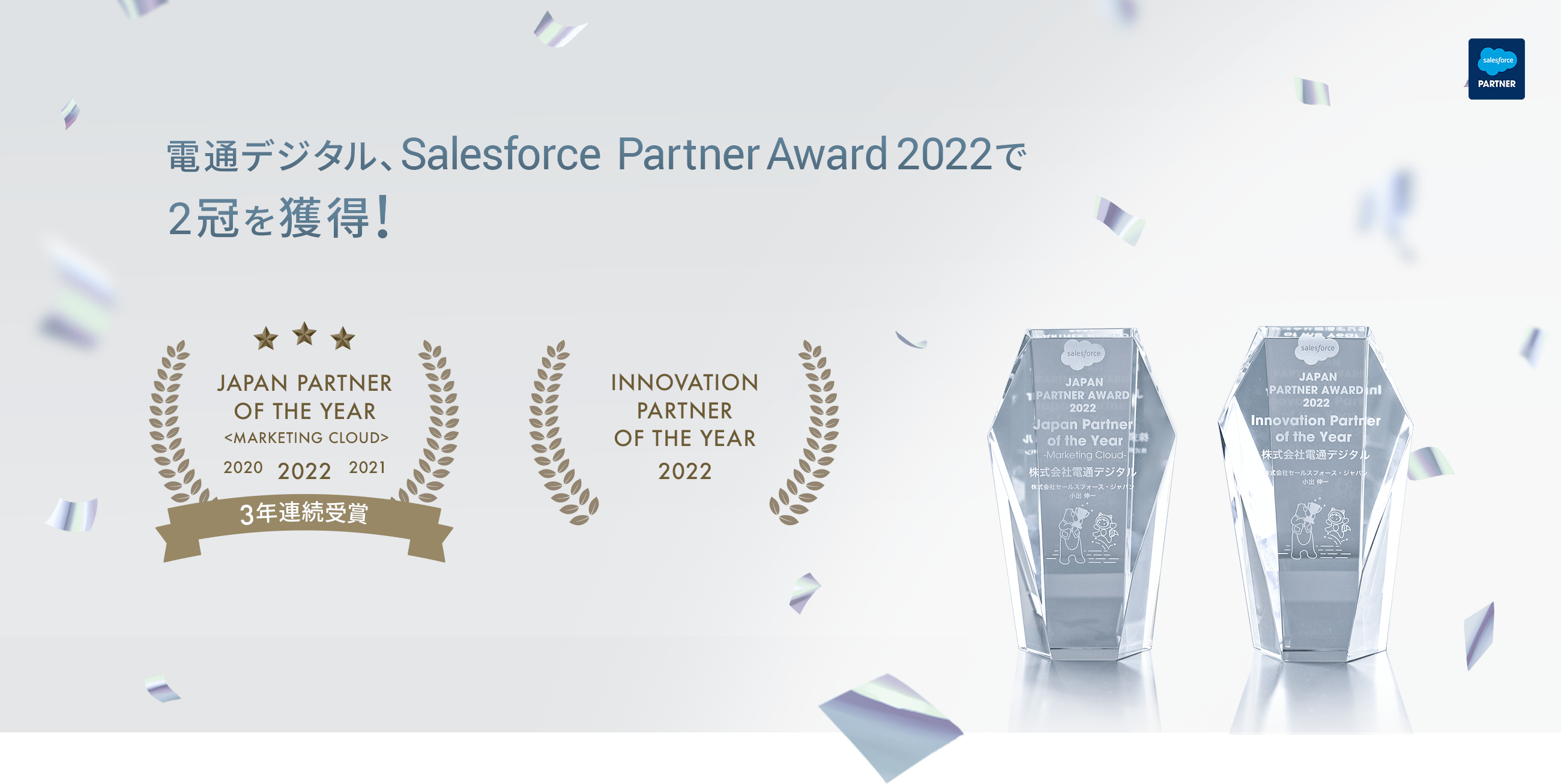 電通デジタル、Salesforce Partner Award 2022で2冠を獲得!