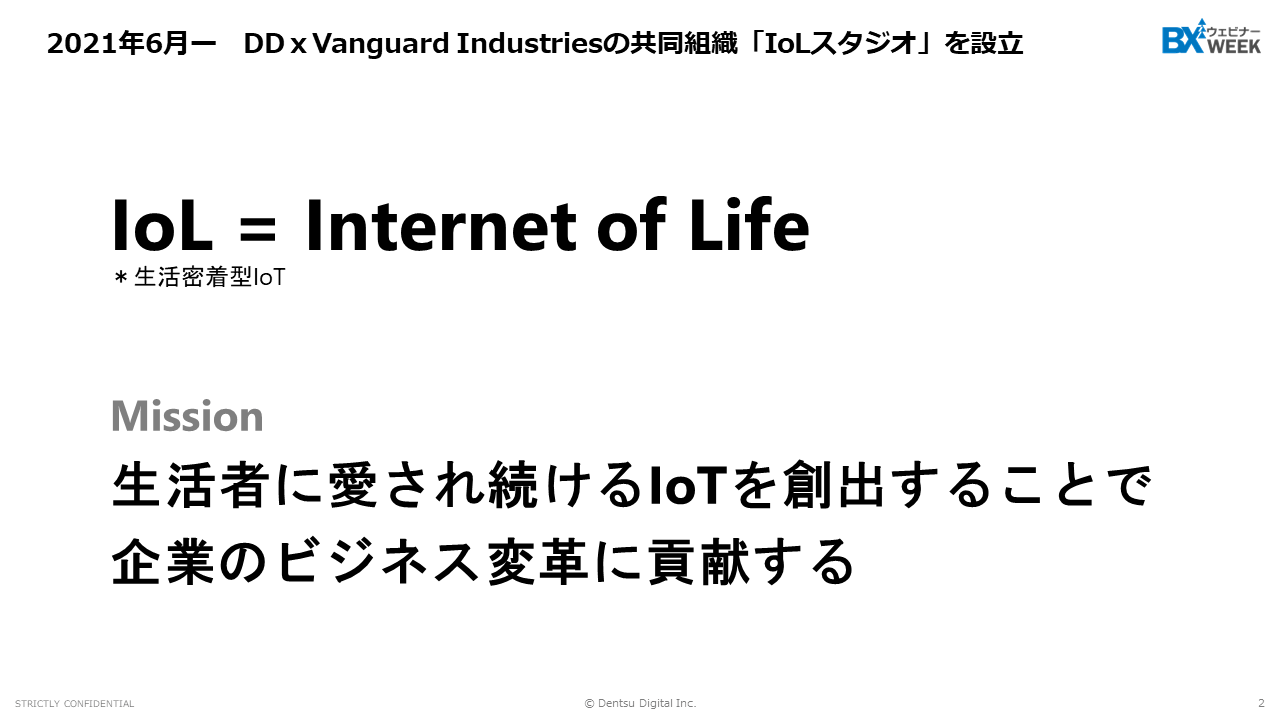 2021年6月―　DD×Vanguard Industriesの共同組織「IoLスタジオ」を設立