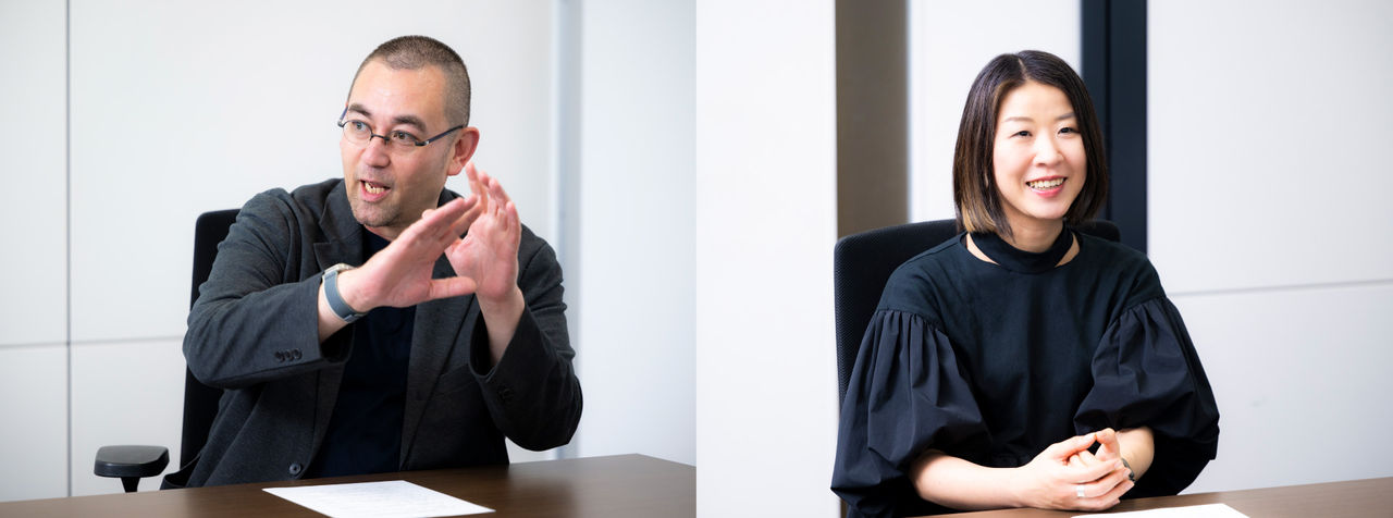 吉田圭（エクスペリエンス＆プロダクト部門 サービスイノベーション＆プロダクトマネジメント事業部 事業部長）、小島瑞生（クリエイティブプランニング第1事業部 グループマネージャー）