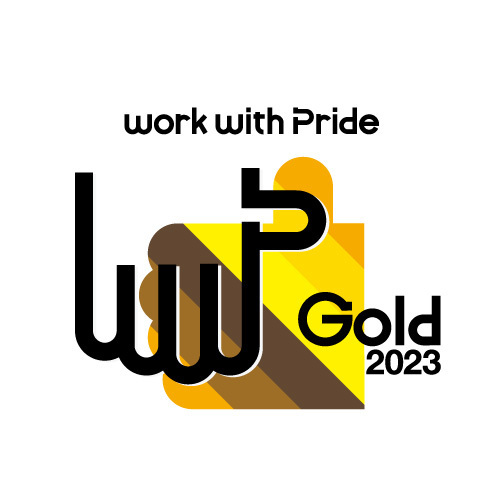 拡大画像：「PRIDE指標2023」ゴールドのロゴ