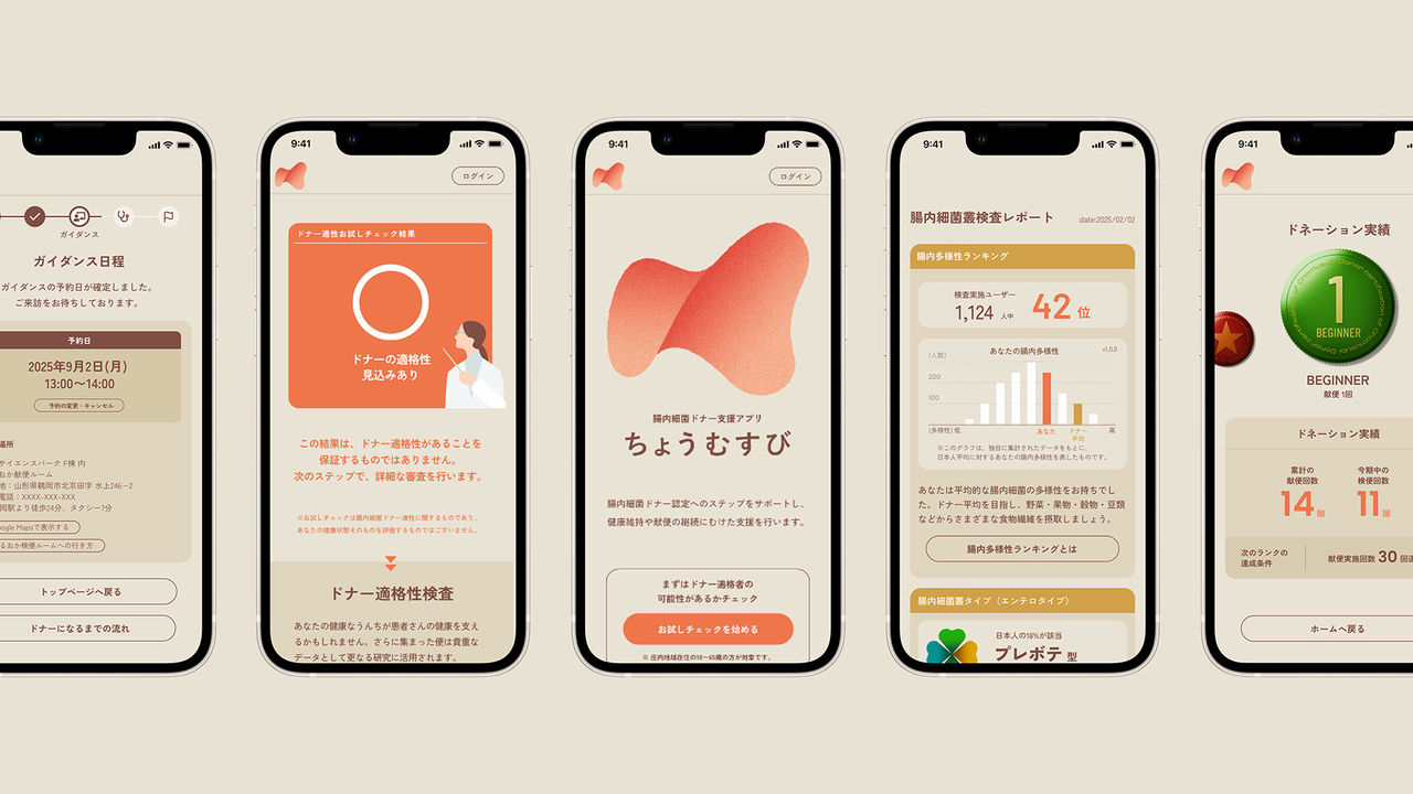 本サービスの実際のアプリ画面