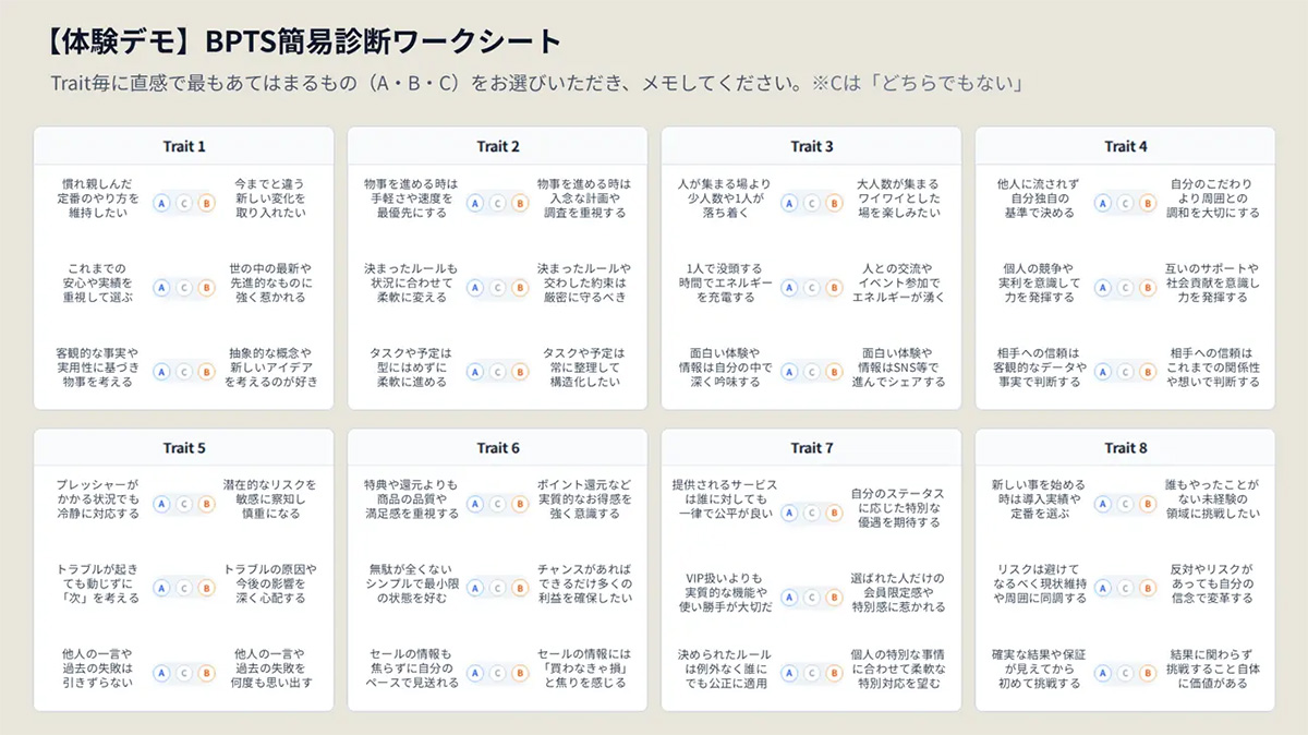 「BPTS」簡易診断ワークシート