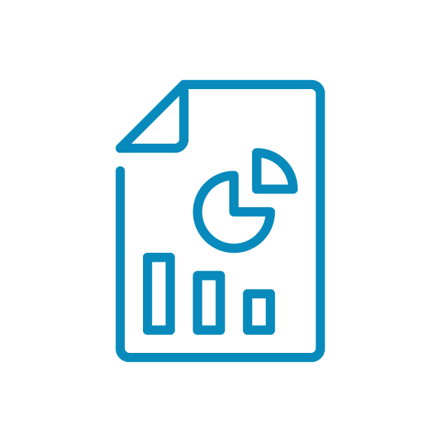 アイコン：分析、レポート機能