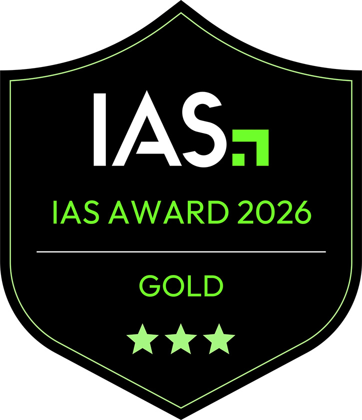 画像：IAS AWARD 2026、ゴールド賞のロゴ
